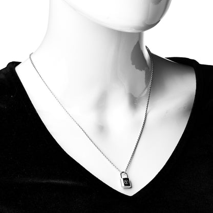 Louis Vuitton Sterling Silver Lockit Necklace 2 of 5