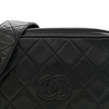 Chanel Lambskin Quilted Small Diamond CC Camera Case Black 8 of 11
