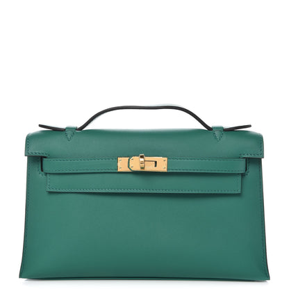 Hermes Swift Kelly Pochette Clutch Vert Vertigo 1 of 28