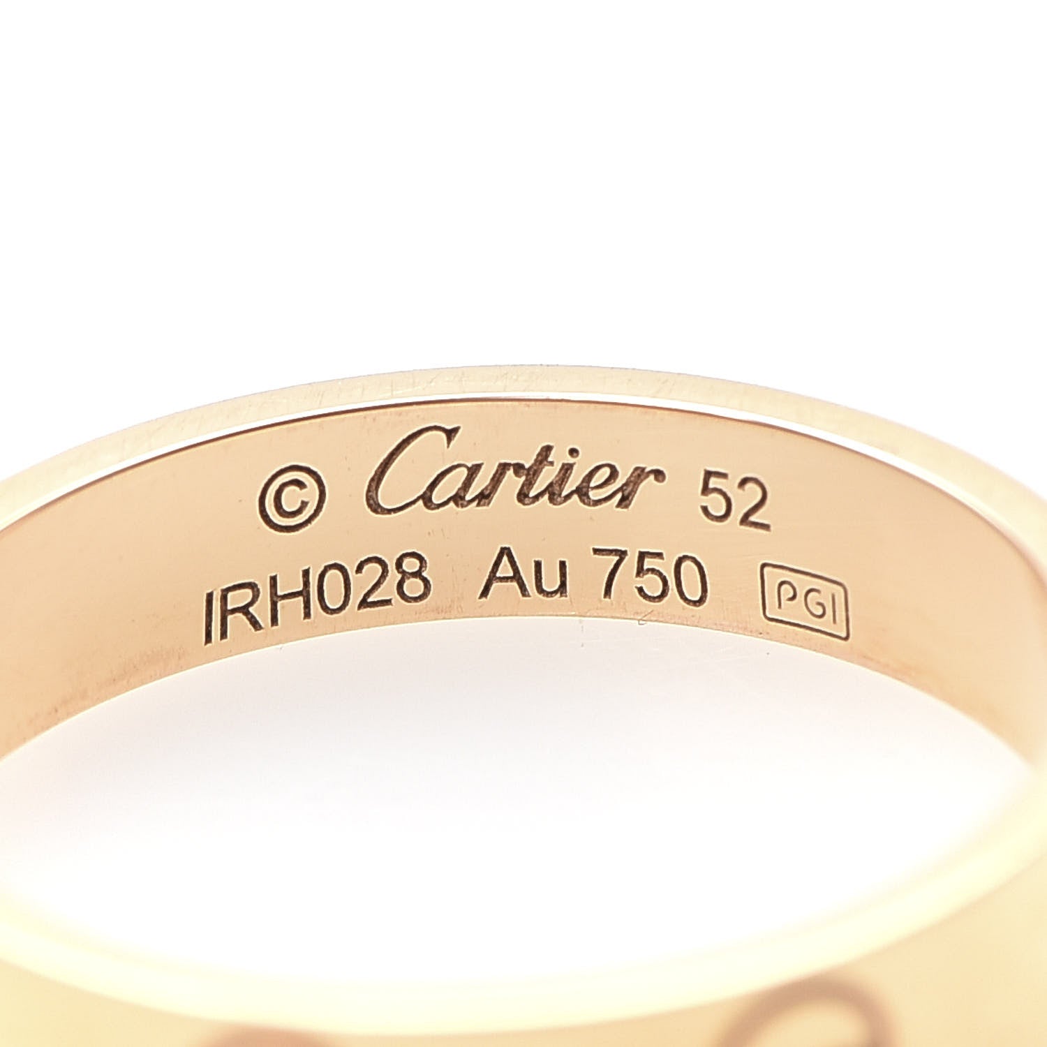 Cartier 18K Yellow Gold 3.5mm LOVE Wedding Band Ring 52 6 4 of 4