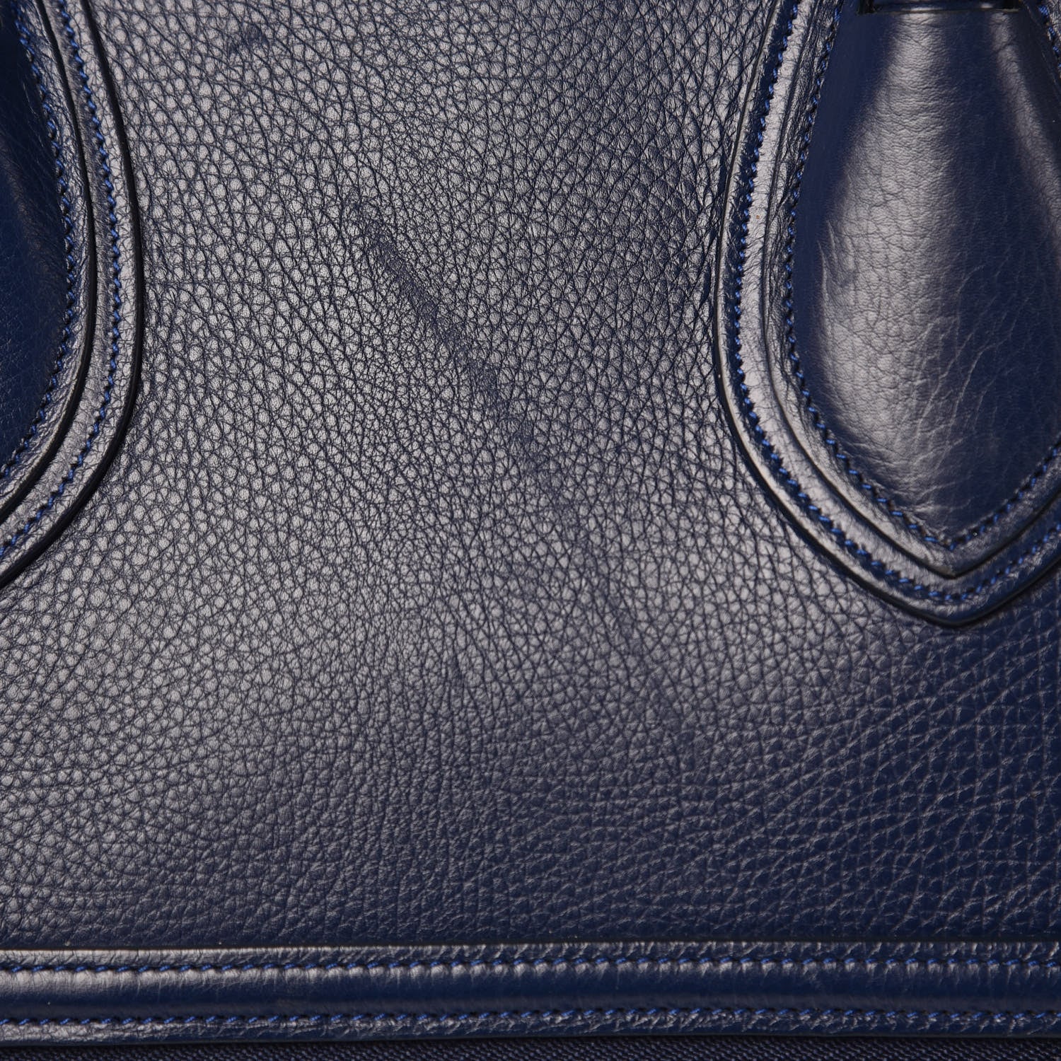 Celine Drummed Calfskin Mini Luggage Ink 11 of 14