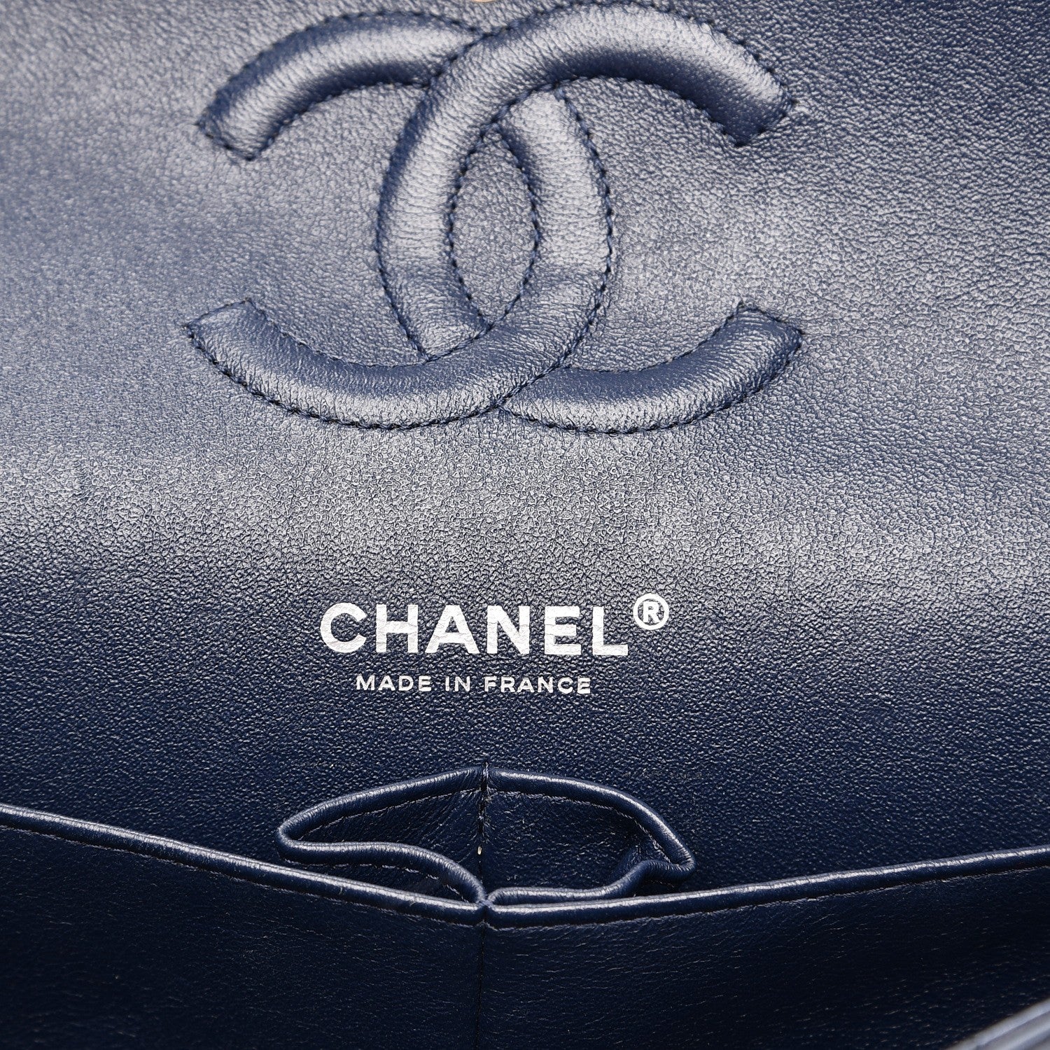 Chanel Patent Quilted Medium Double Flap Navy 5 of 8