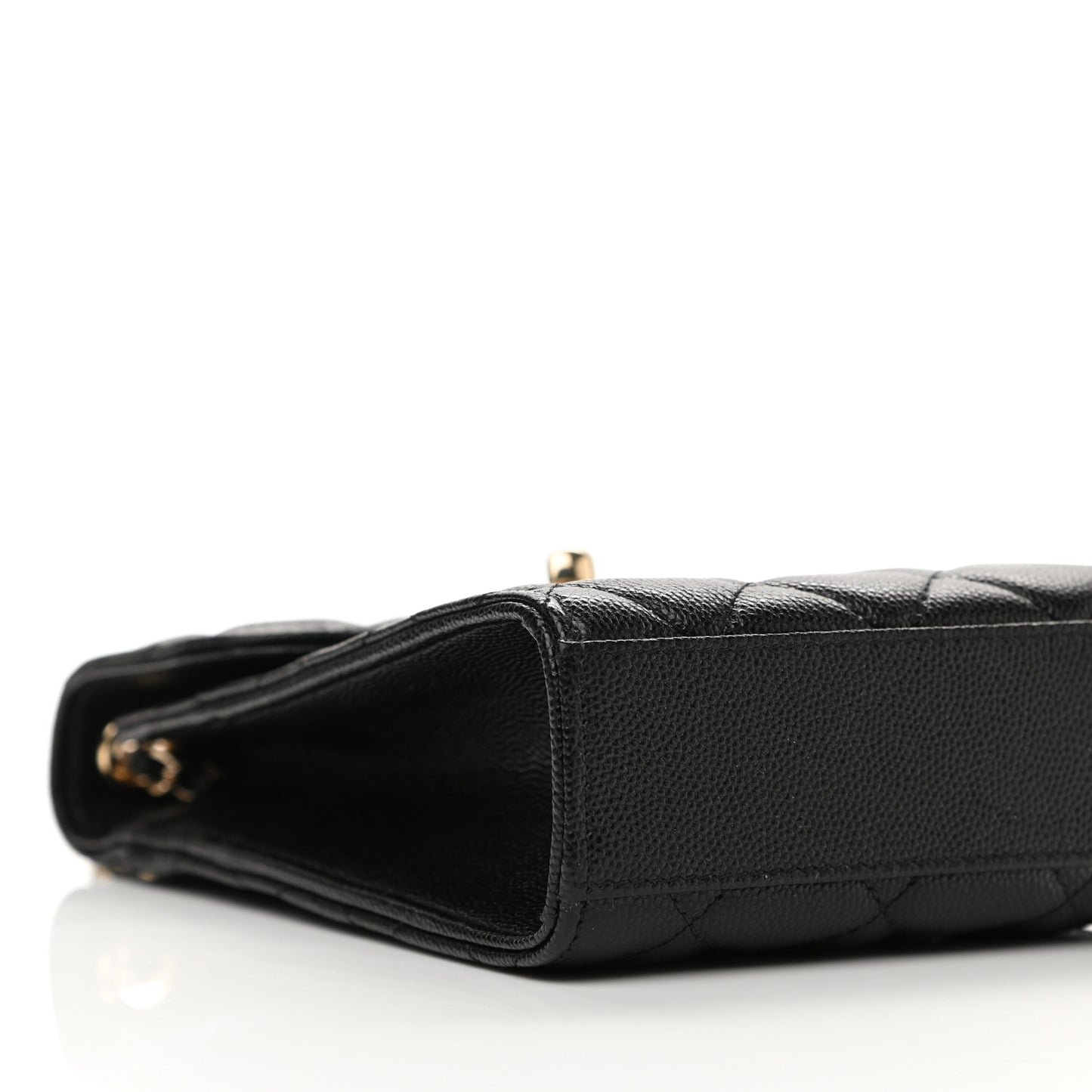 Caviar Quilted Classic Phone Holder Black