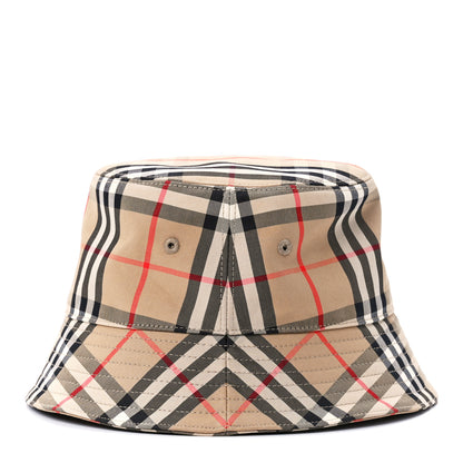 Burberry Technical Cotton Vintage Check Bucket Hat XS Archive Beige 3 of 8