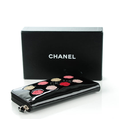 Chanel Patent Camellia Wallet Black 5 of 10