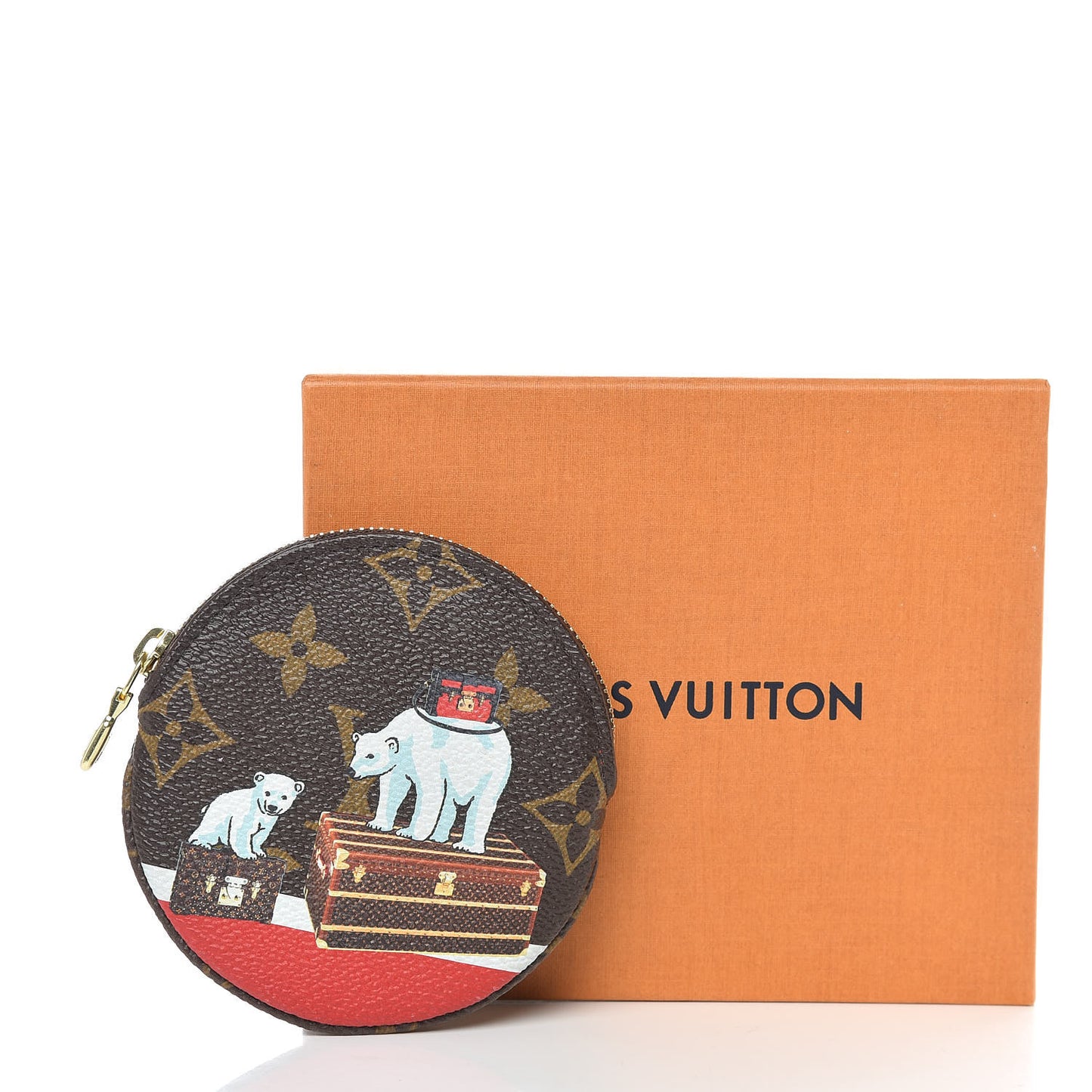 Monogram 2017 Christmas Animation Round Coin Purse