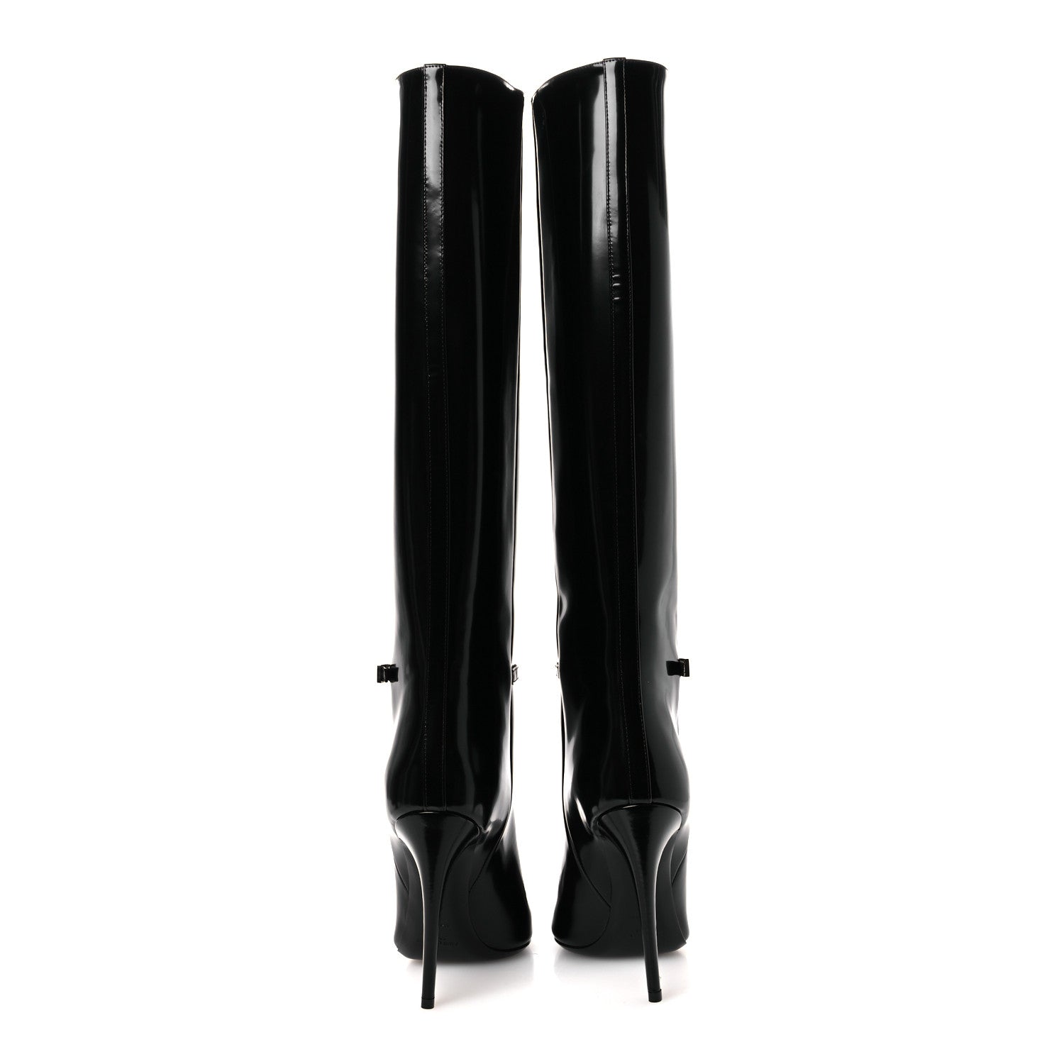 Saint Laurent Glazed Calfskin Vendome 110 Boots 40 Black 6 of 11
