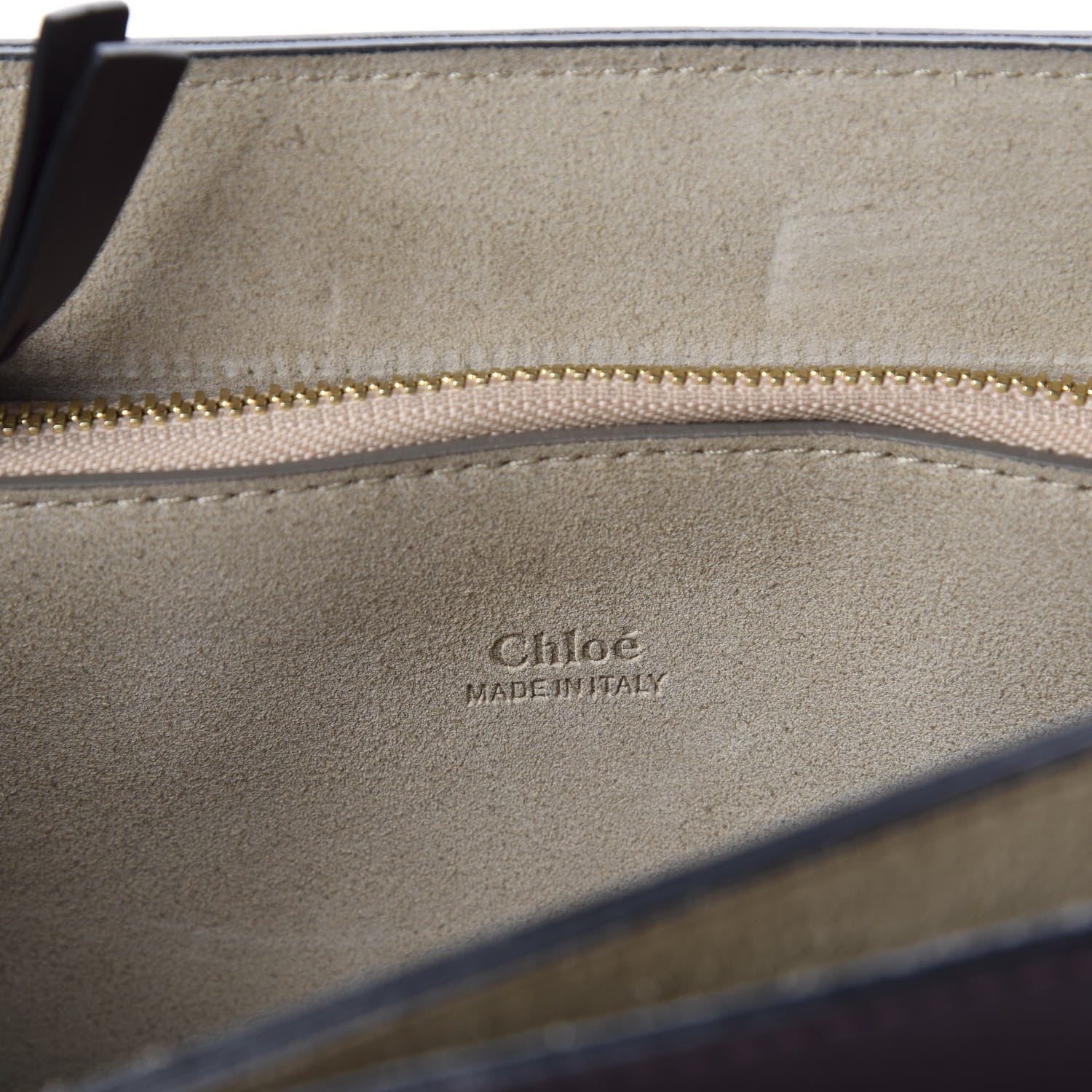 Chloe Calfskin Suede Medium Faye Shoulder Bag Plum Purple 8 of 9