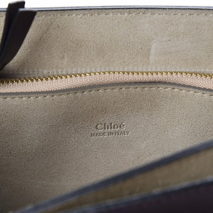 Chloe Calfskin Suede Medium Faye Shoulder Bag Plum Purple 8 of 9