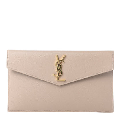 Saint Laurent Grain De Poudre Uptown Pouch Marble Pink 1 of 10
