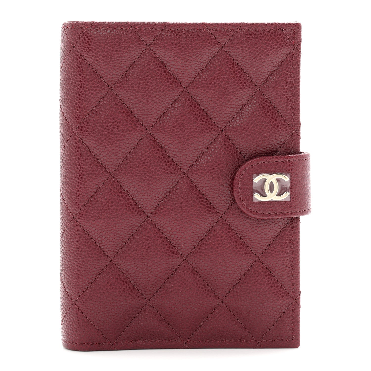 Chanel Caviar Quilted Passport Holder Dark Burgundy 1 of 8