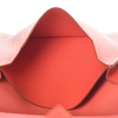 Hermes Epsom Bearn Card Holder Wallet Rose Jaipur 6 of 8