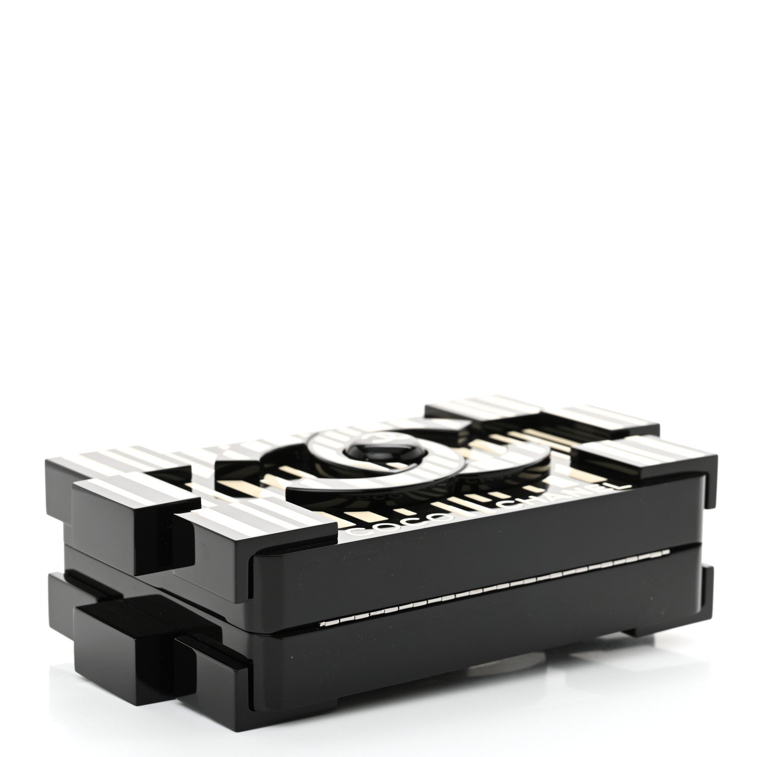 Chanel Plexiglass Barcode Boy Brick Lego Clutch Black 4 of 12