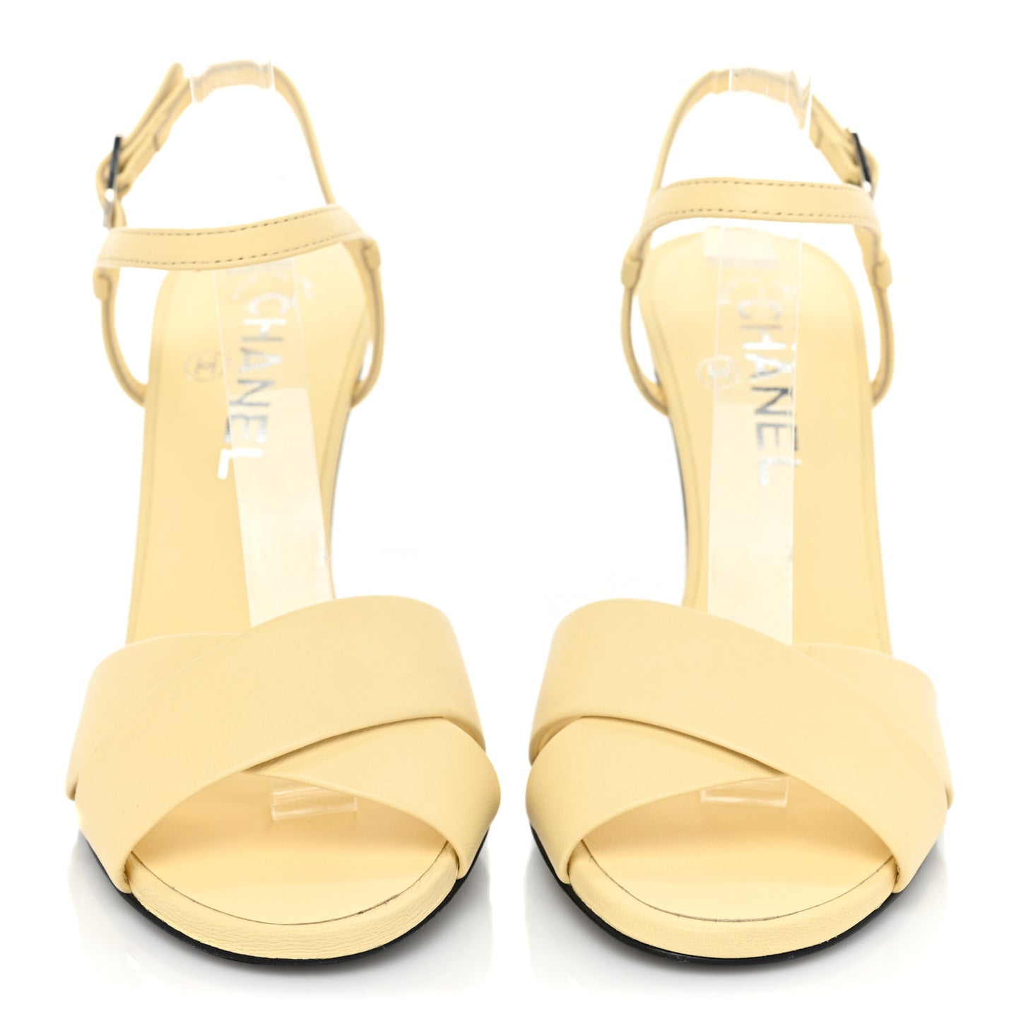 Lambskin Pearl Sandals 36 Yellow