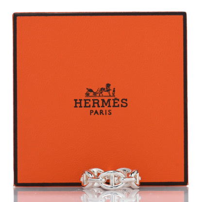 Hermes Sterling Silver PM Chaine d'Ancre Enchainee Band Ring 54 7 5 of 5