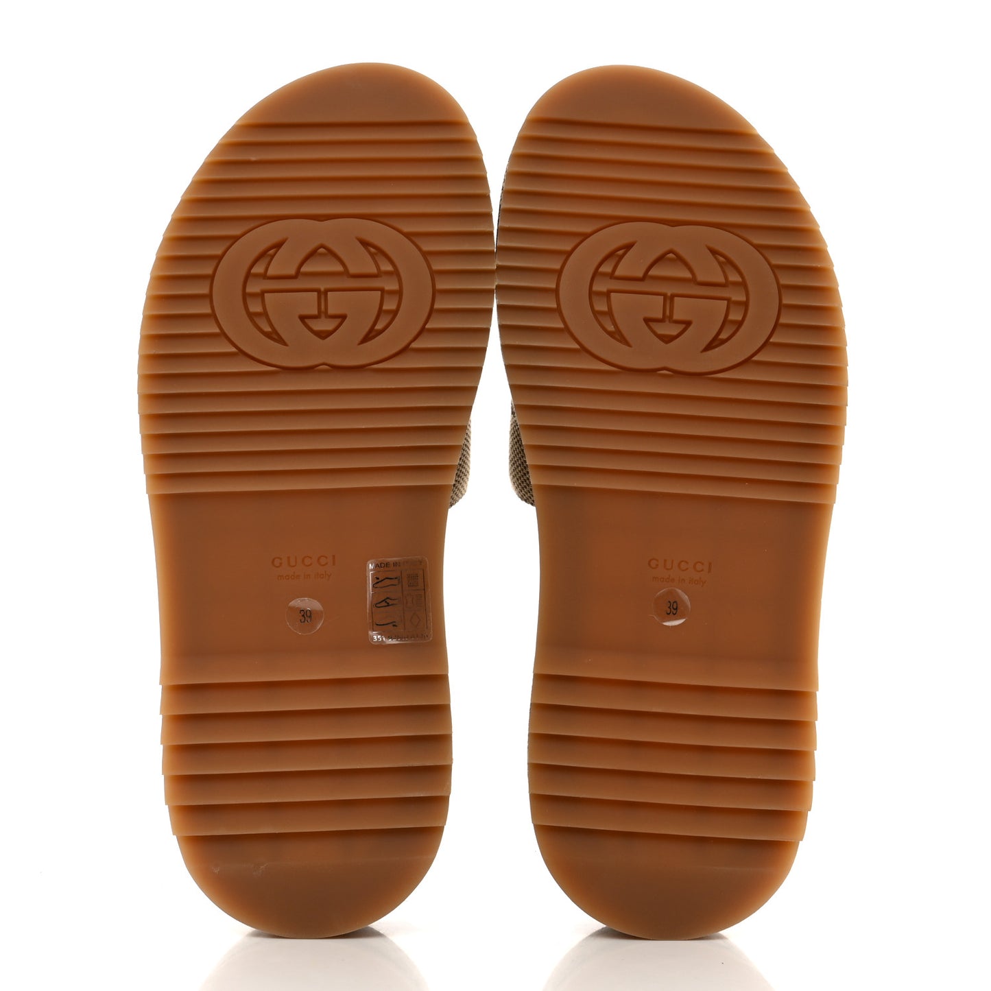 Monogram Maxi GG Angelina Platform 55mm Slide Sandals 39 Camel Ebony