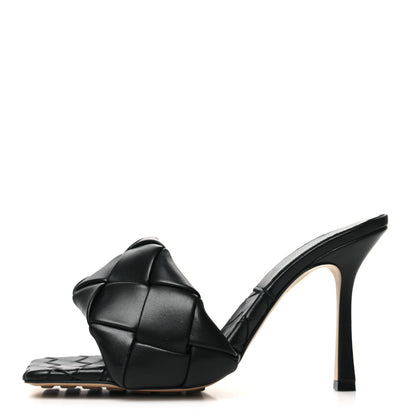 Bottega Veneta Nappa Maxi Intrecciato Lido Mule Sandals 40 Black 1 of 7