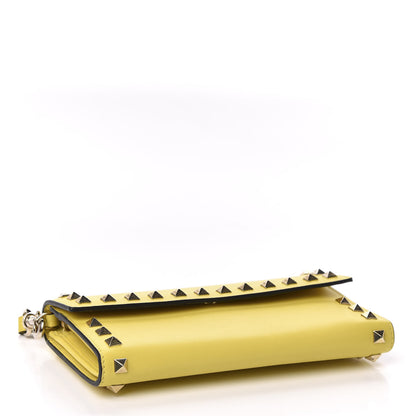 Valentino Garavani Calfskin Rockstud Wristlet Wallet Naples Yellow 4 of 13