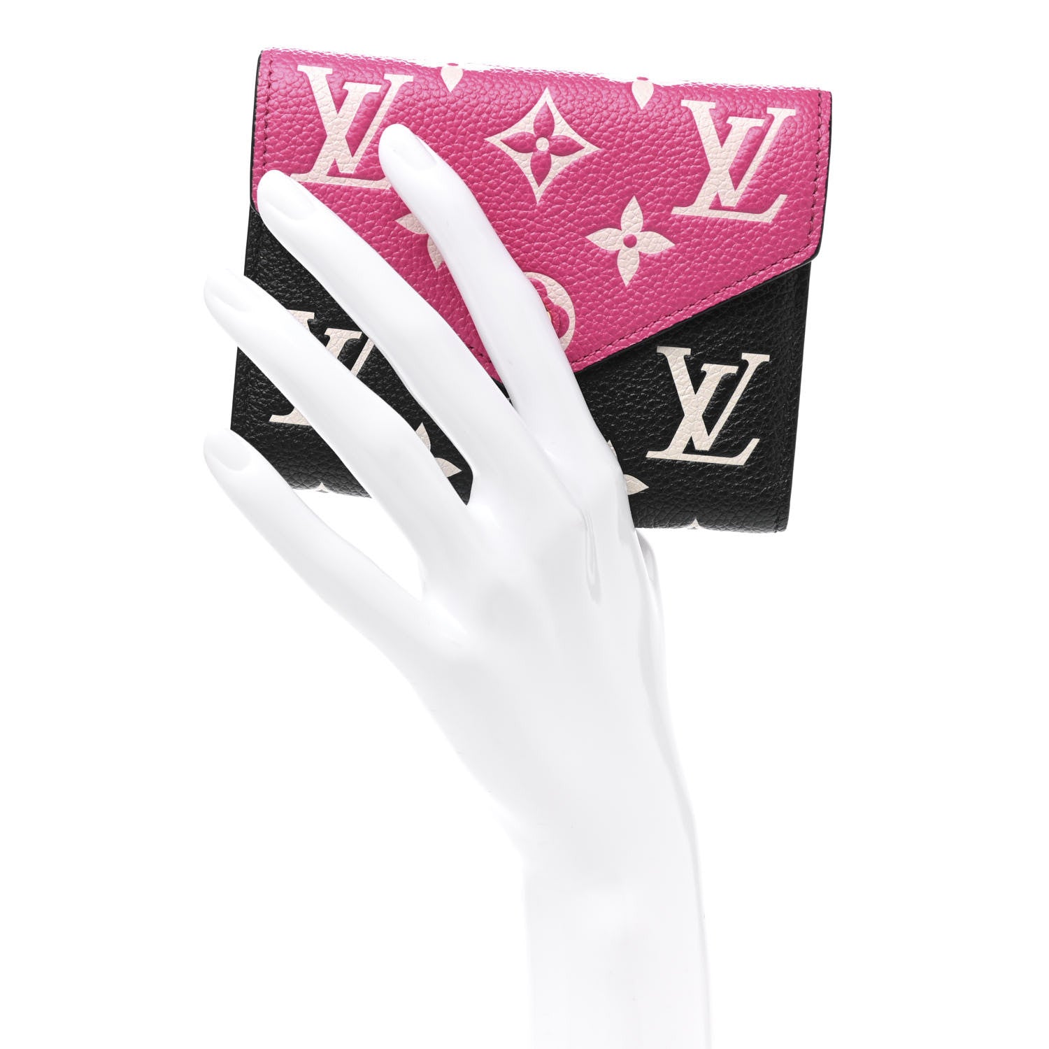 Louis Vuitton Empreinte Monogram Spring In The City Victorine Wallet Black White Pink 2 of 6