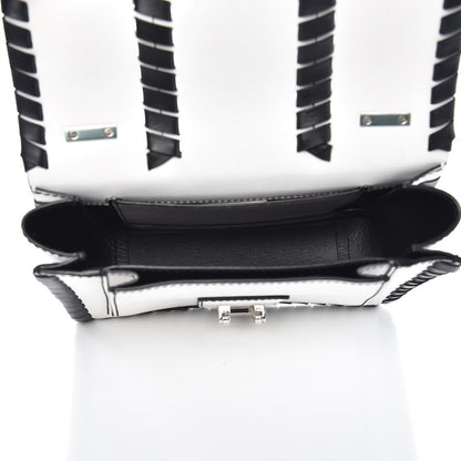 Proenza Schouler Calfskin Hava Whipstitch Shoulder Bag White Black 5 of 10