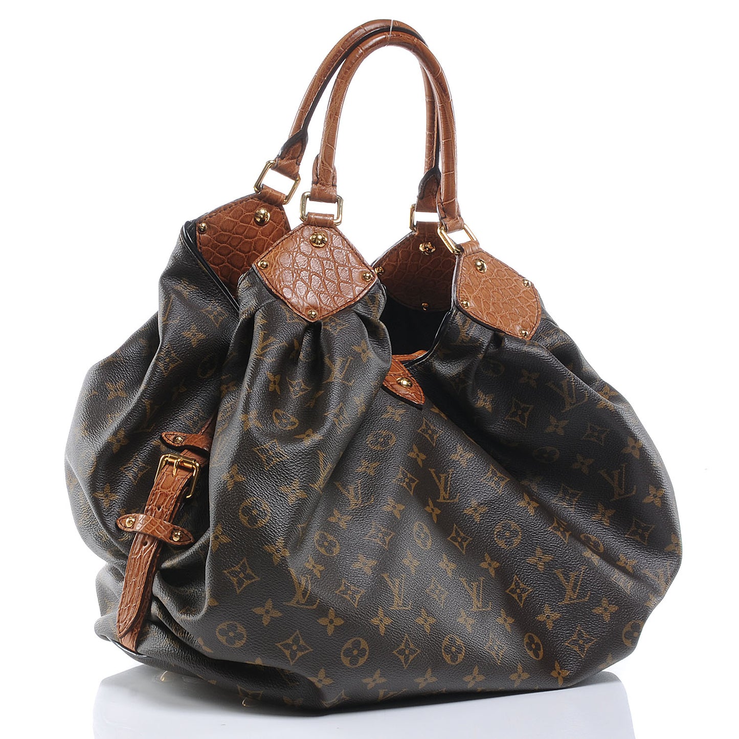 Monogram Mahina XL Crocodile Trim Tote