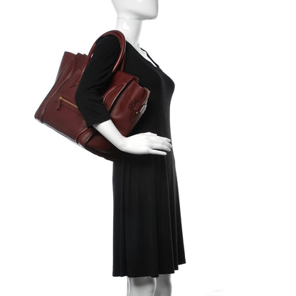 Celine Smooth Calfskin Mini Luggage Burgundy 2 of 17
