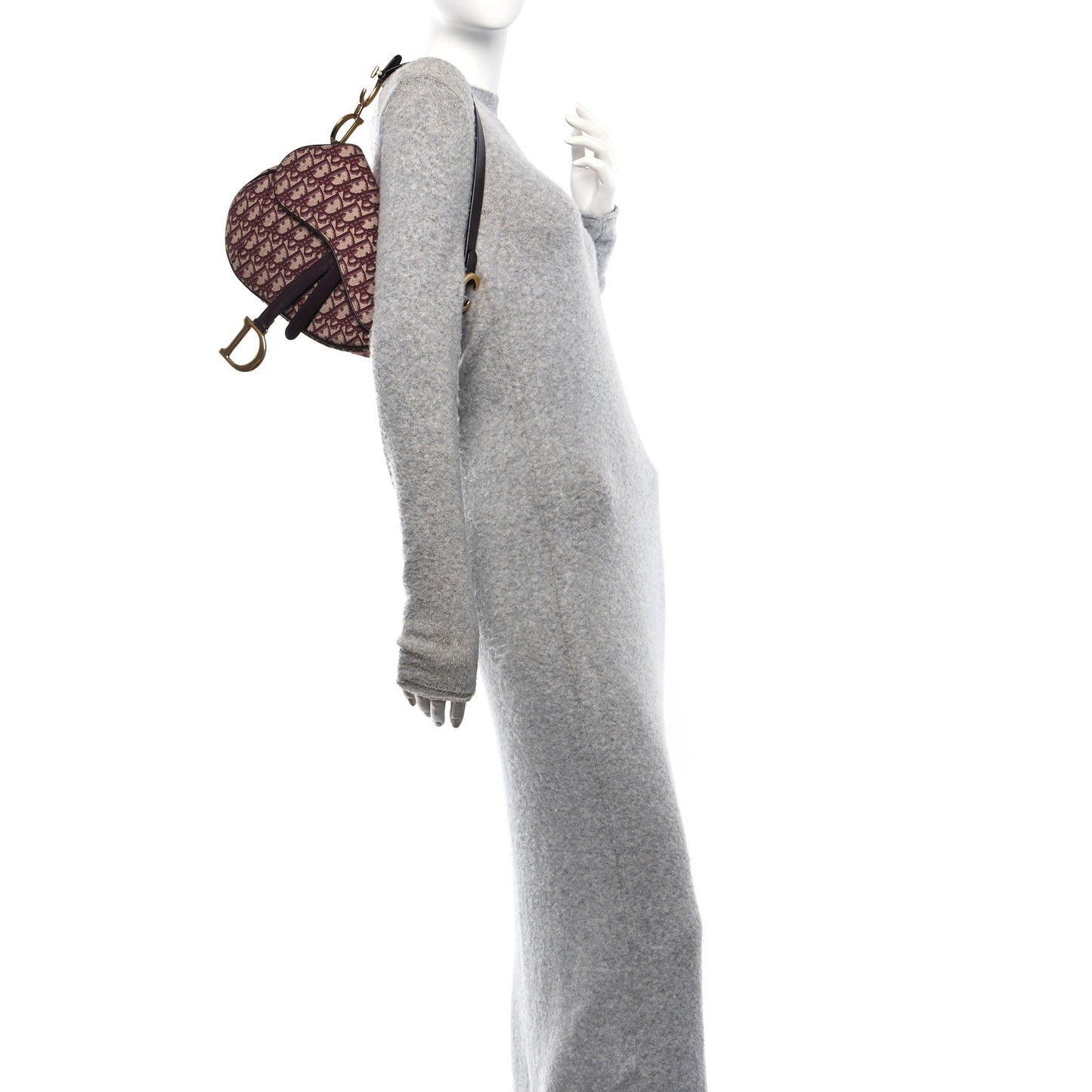 Oblique Saddle Bag Burgundy