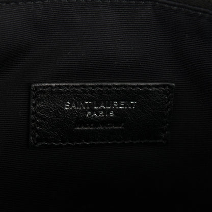 Saint Laurent Sheepskin Matelasse Large Monogram Slouchy Shoulder Bag Black 6 of 7
