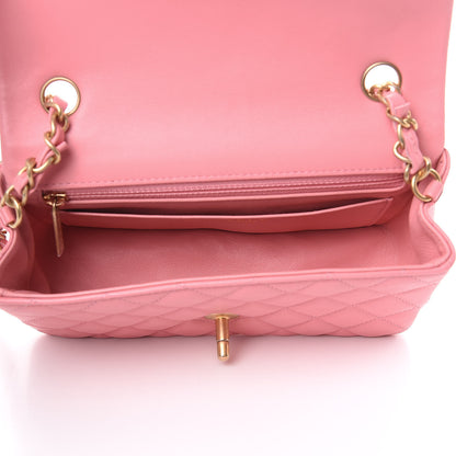 Chanel Lambskin Quilted Mini Rectangular Flap Pink 5 of 11