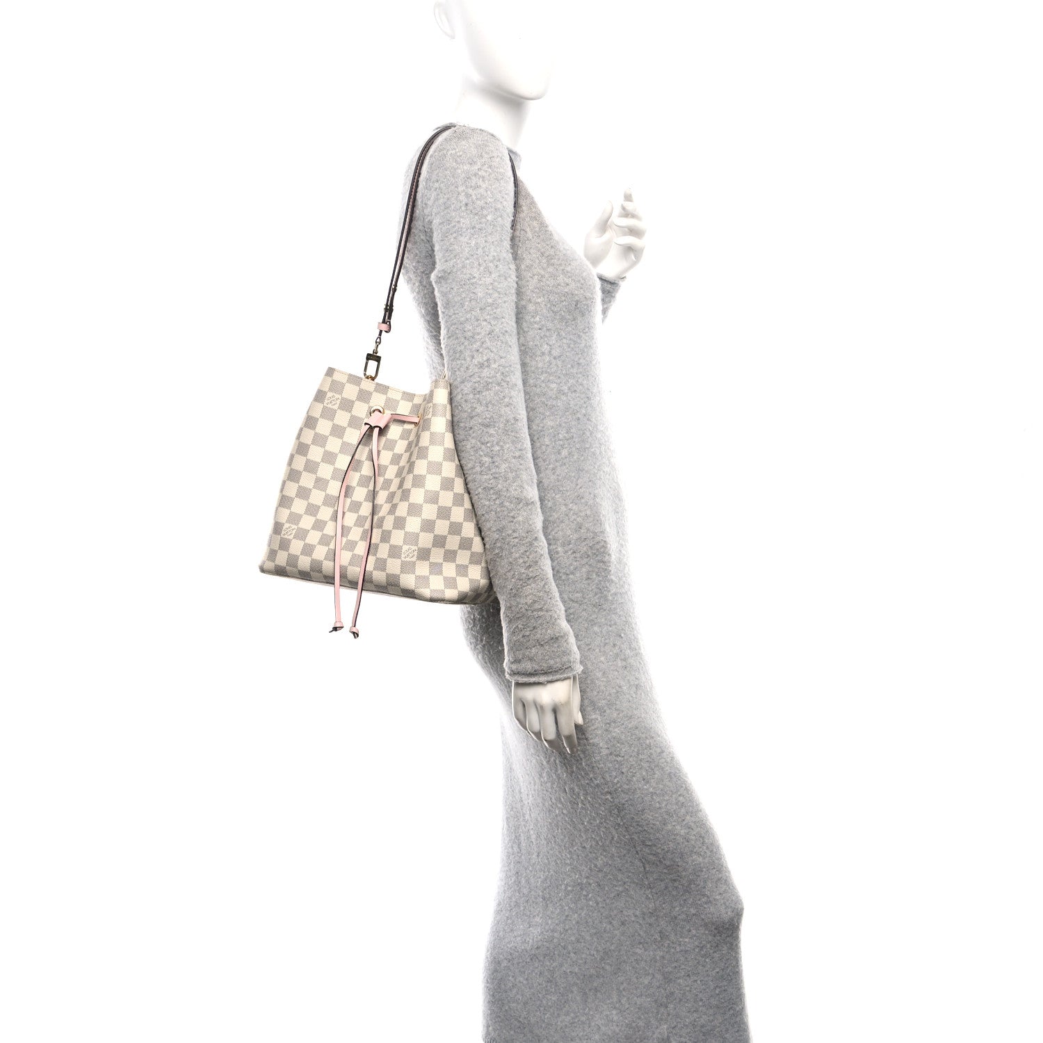 Louis Vuitton Damier Azur Neonoe MM Eau De Rose 2 of 9