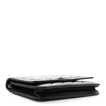 Chanel Lambskin Quilted Boy Wallet On Chain WOC Black 4 of 11