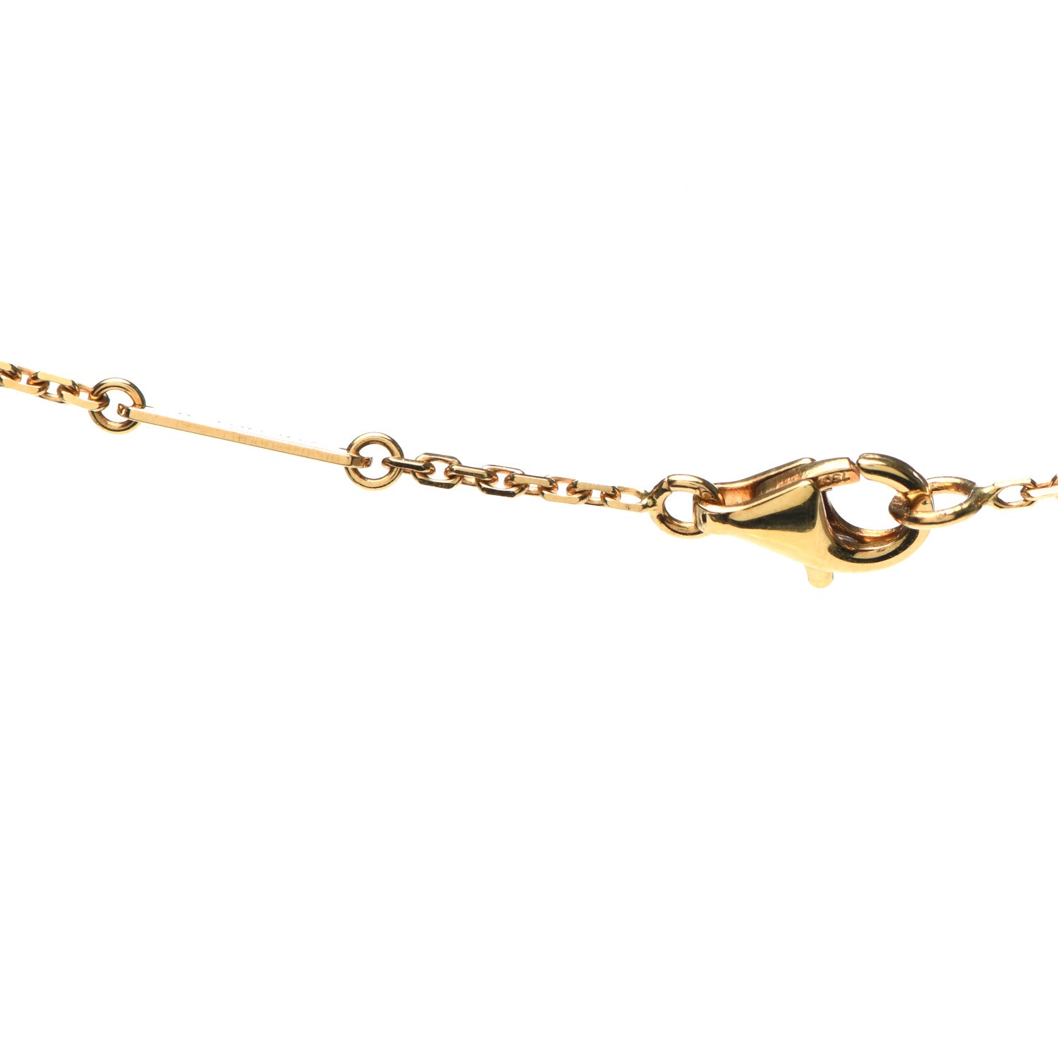 Van Cleef & Arpels 18K Yellow Gold Black Onyx Vintage Alhambra Pendant Necklace 4 of 7