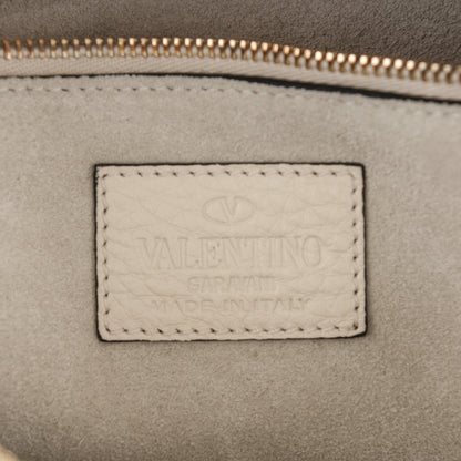 Valentino Garavani Grained Calfskin C-Rockee Fringe Hobo Light Ivory 6 of 7