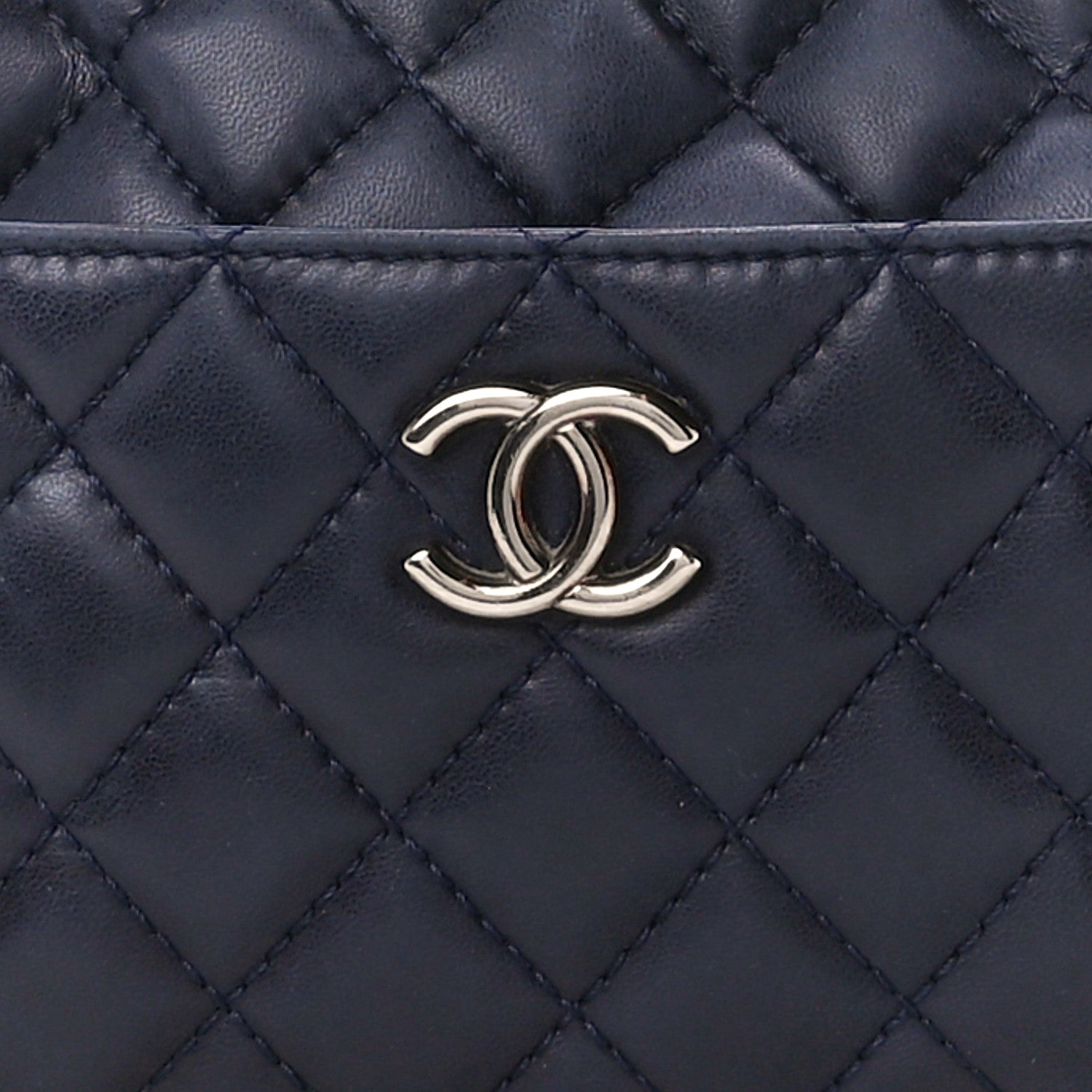 Chanel Lambskin Quilted Medium Camera Case Navy Blue 9 of 12