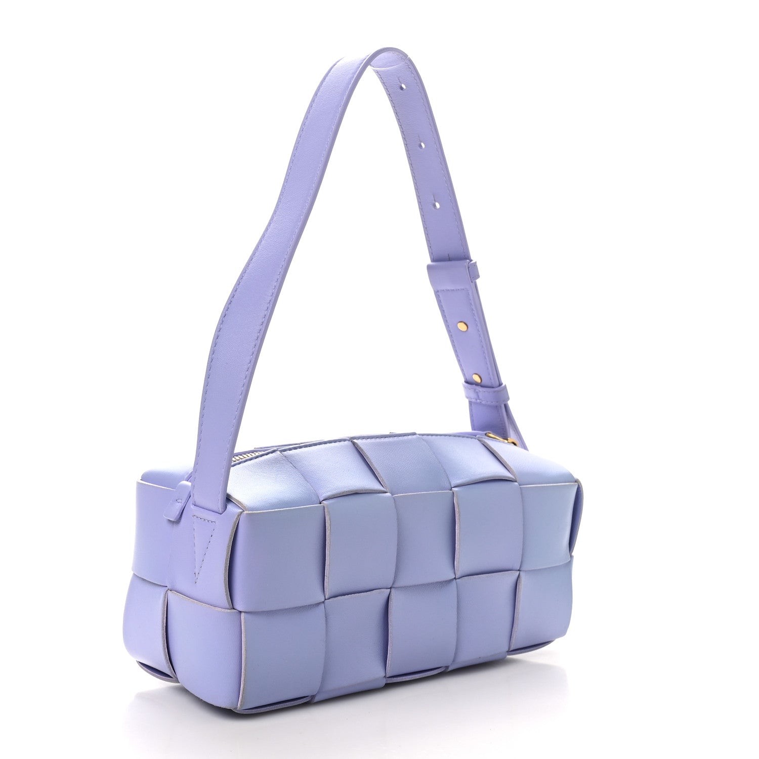 Bottega Veneta Lambskin Maxi Intrecciato Small Brick Cassette Bag Wisteria 3 of 9