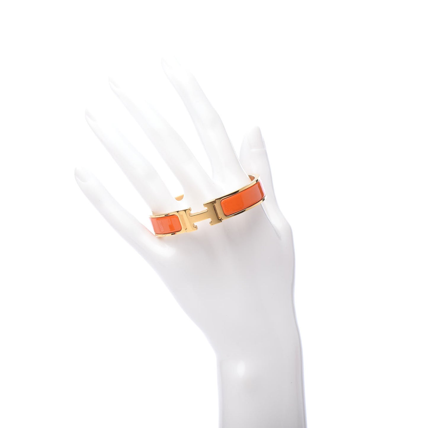 Enamel Narrow Clic Clac H Bracelet PM Orange