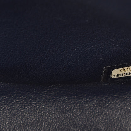 Chanel Caviar Quilted Jumbo Double Flap Navy Blue 7 of 8