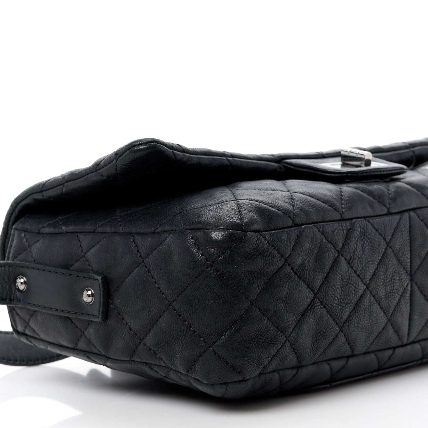 Chanel Calfskin Quilted Jumbo Easy Reissue Messenger Flap Black 10 of 12