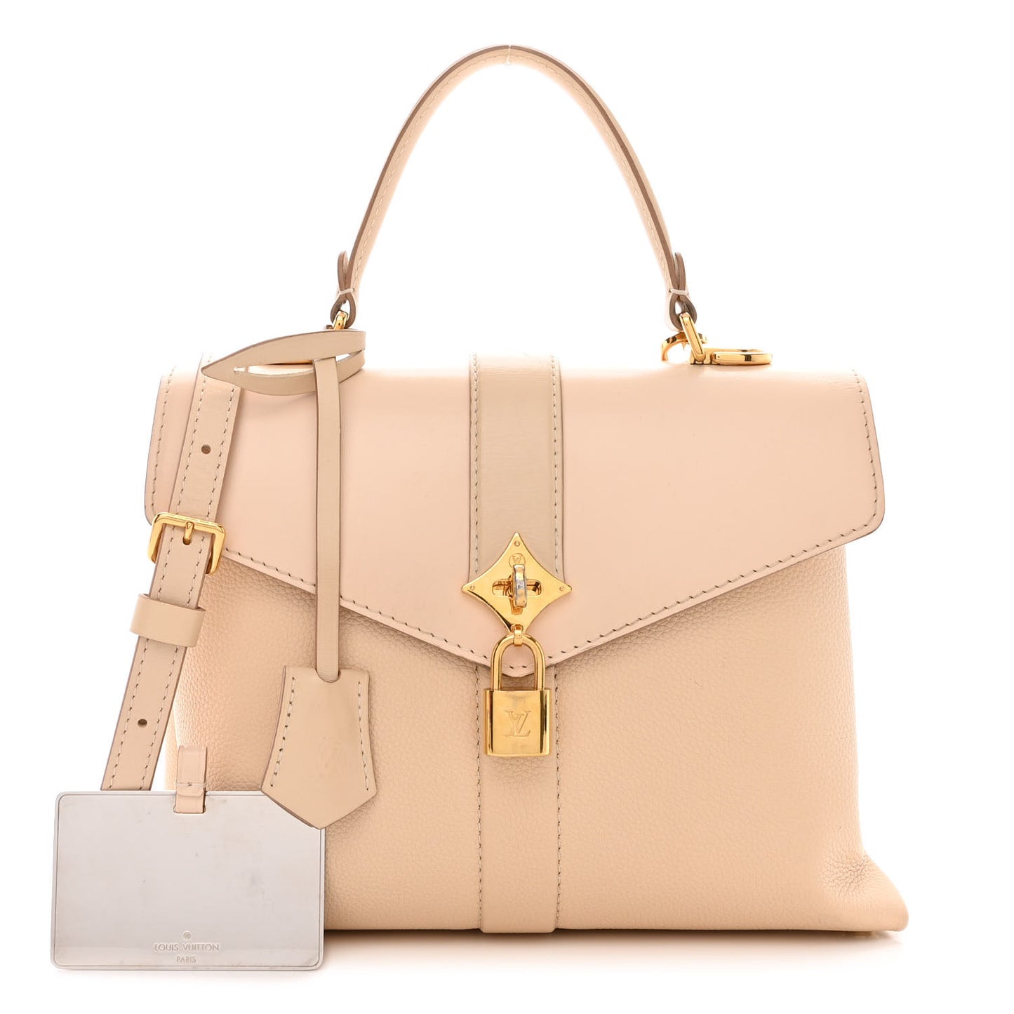 Grained Smooth Calfskin Rose Des Vents PM Creme