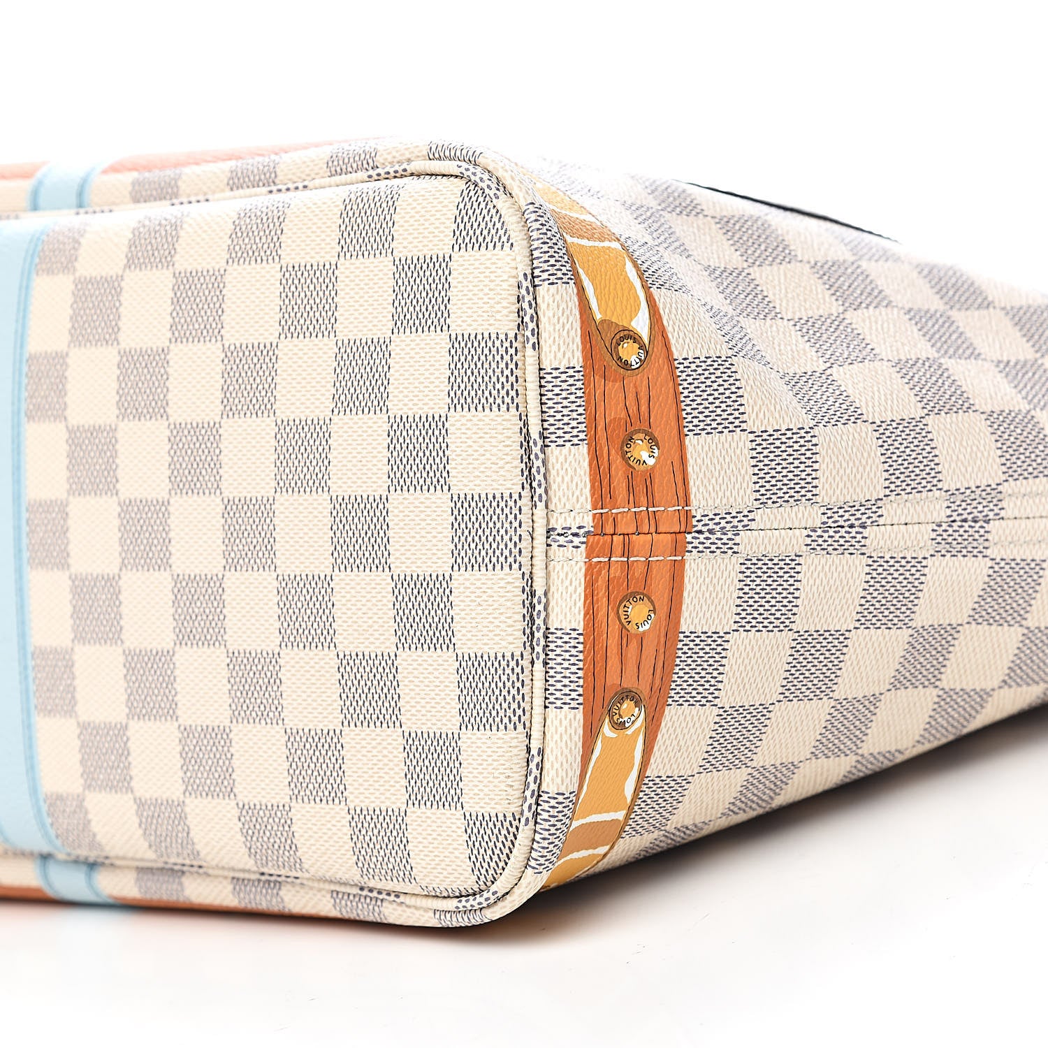 Louis Vuitton Damier Azur Summer Trunks Newport Beach Neo Neverfull MM 9 of 10