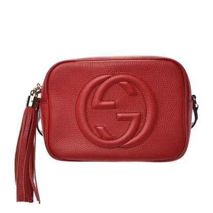 Gucci Pebbled Calfskin Small Soho Disco Bag Tabasco Red 1 of 7