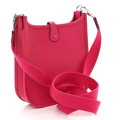 Hermes Taurillon Clemence Evelyne TPM Rose Extreme 3 of 9