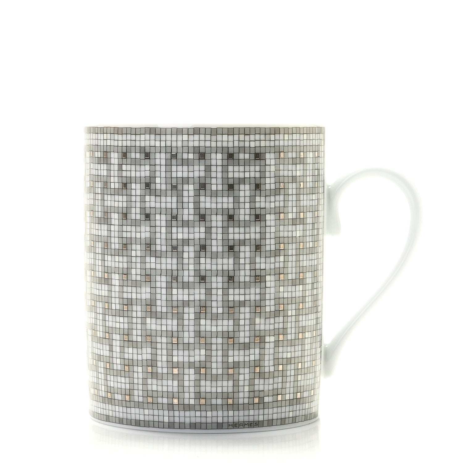 Hermes Porcelain Mosaique au 24 Mug Platinum 1 of 4