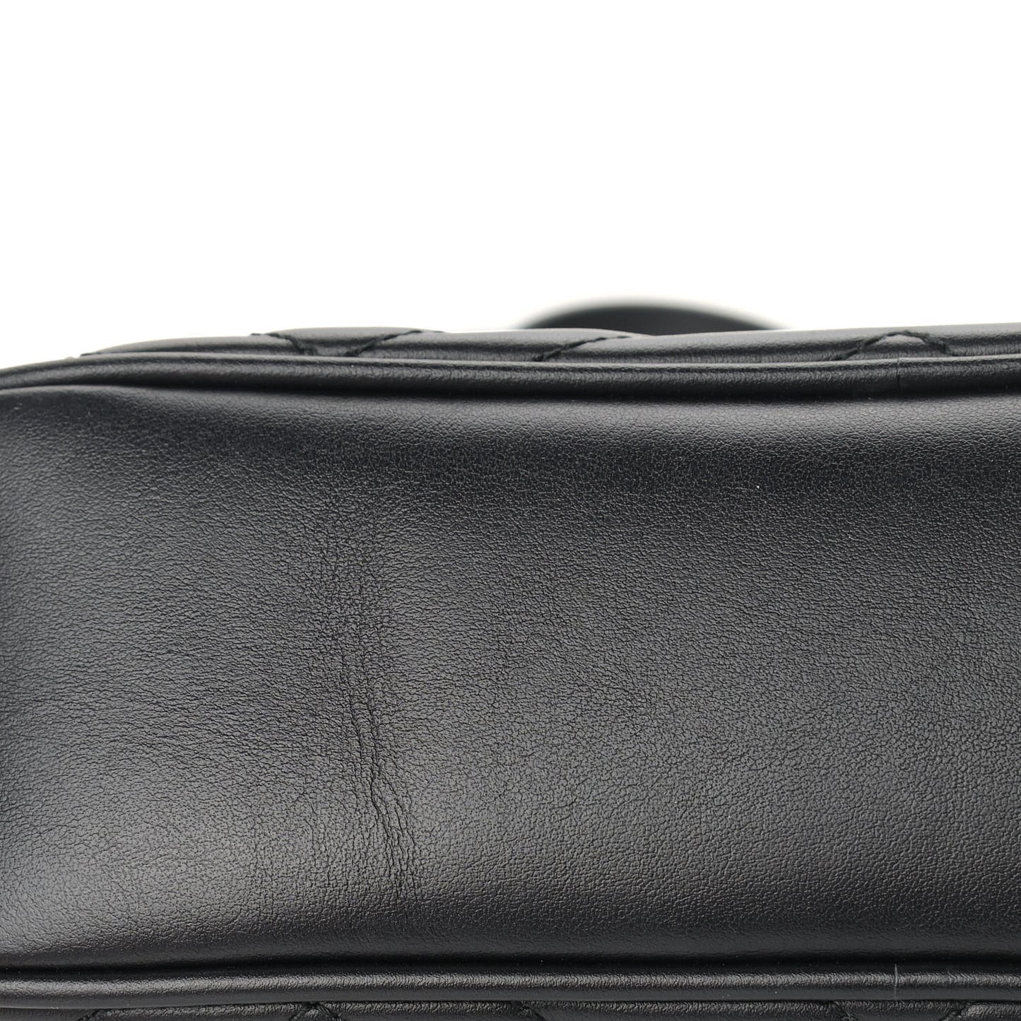 Calfskin Matelasse Small GG Marmont Chain Shoulder Bag Black