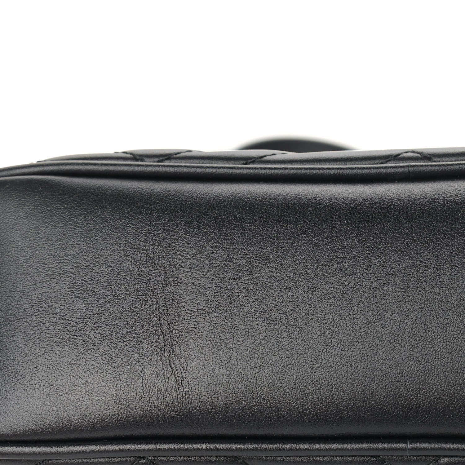 Gucci Calfskin Matelasse Small GG Marmont Chain Shoulder Bag Black 7 of 11