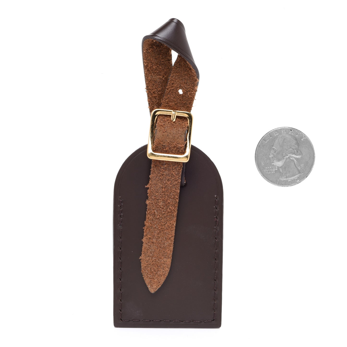 Calfskin Small Luggage Tag Ebene