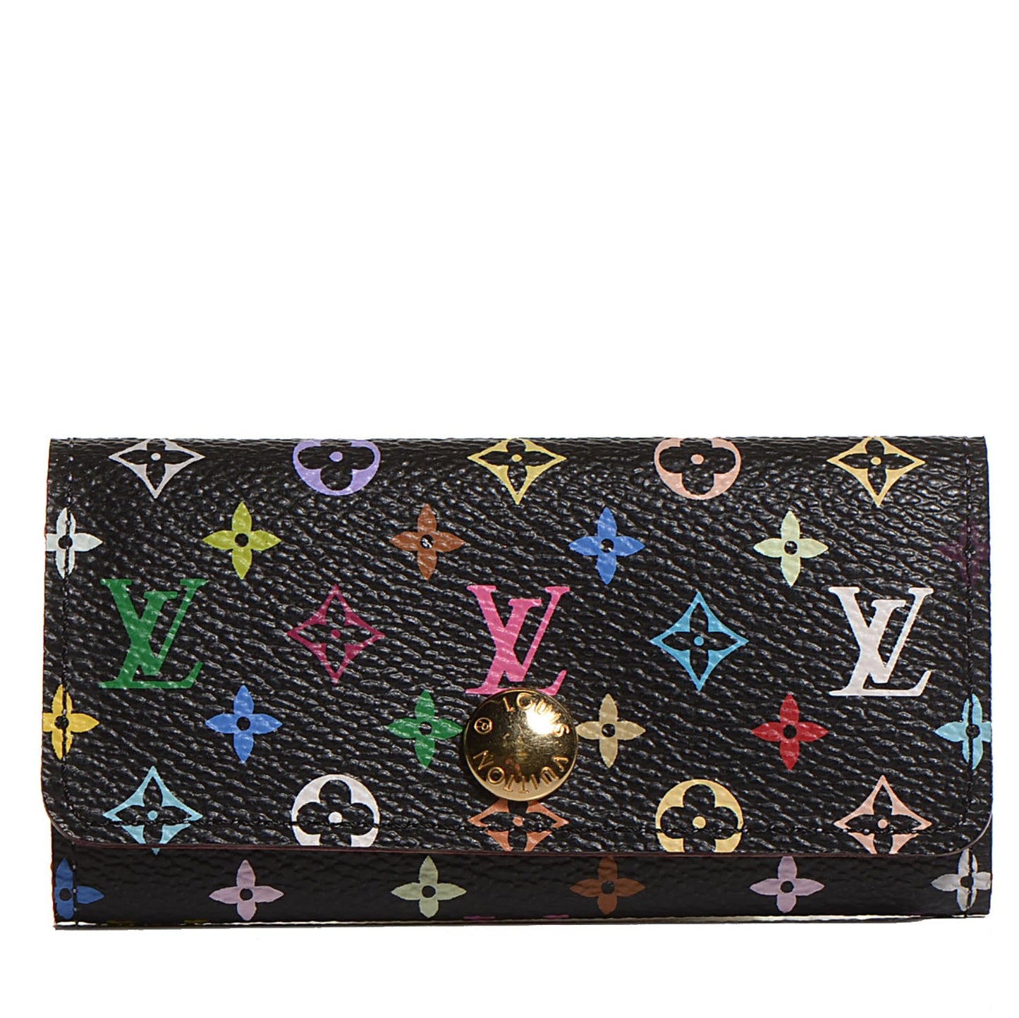 Monogram Multicolor Multicles 4 Key Holder Black Violet