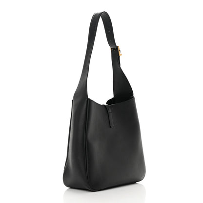 Saint Laurent Smooth Calfskin Small Le 5 A 7 Soft Hobo Black 3 of 11