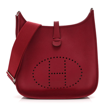 Hermes Taurillon Clemence Evelyne III GM Rouge H 1 of 10