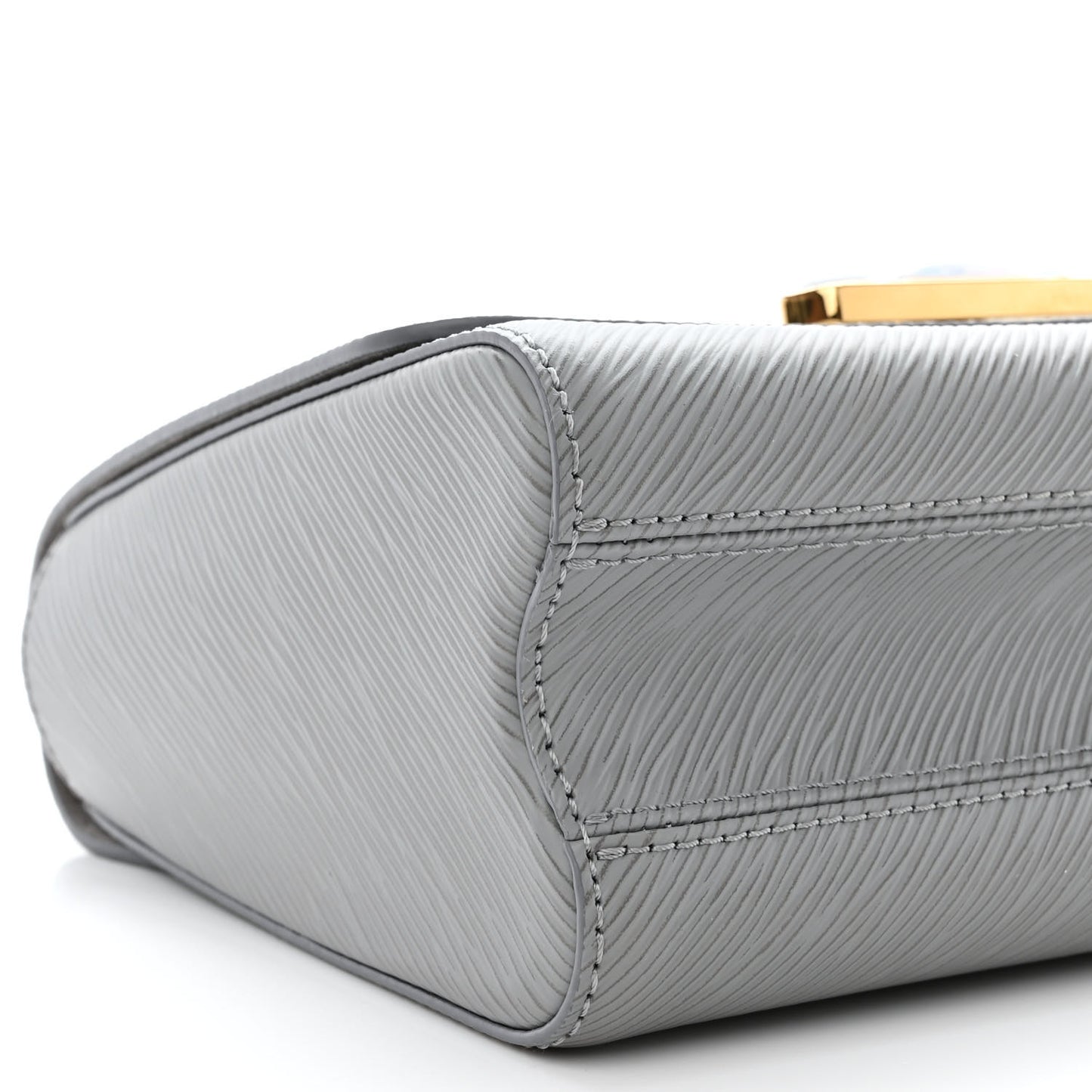 Epi Moonstone Twist Shoulder Bag MM Grey